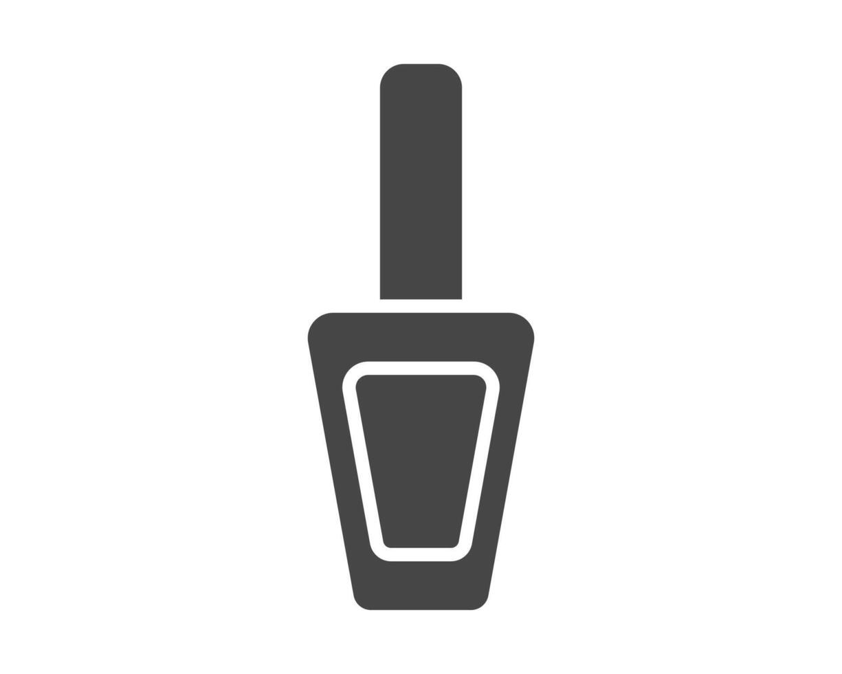 Linear graphic black icons of beauty in the form of nail polish for manicure and pedicure. vector