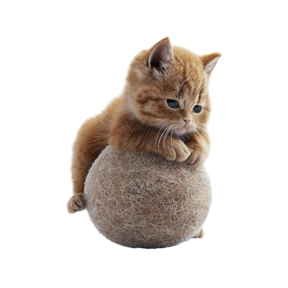 Genereted AI Playful Kitten on Transparent Background. png