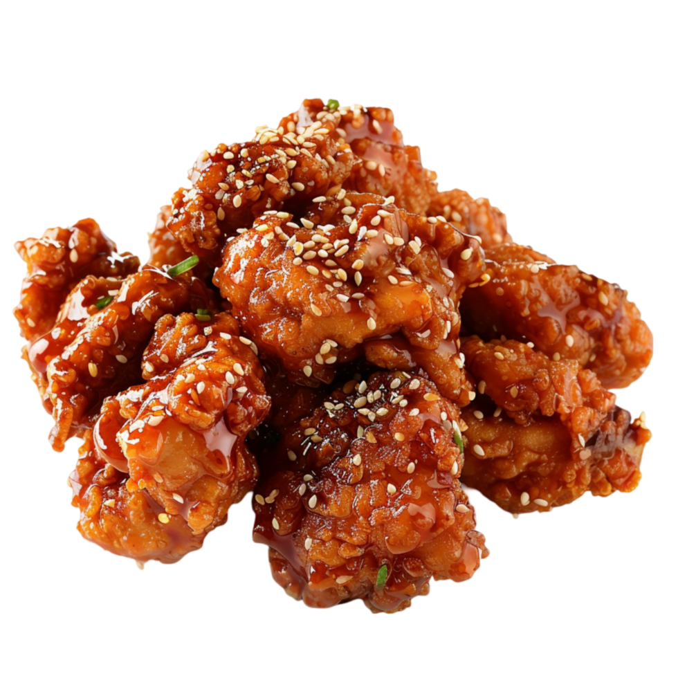Genereted AI Savory Chicken Wings on Transparent Background. png