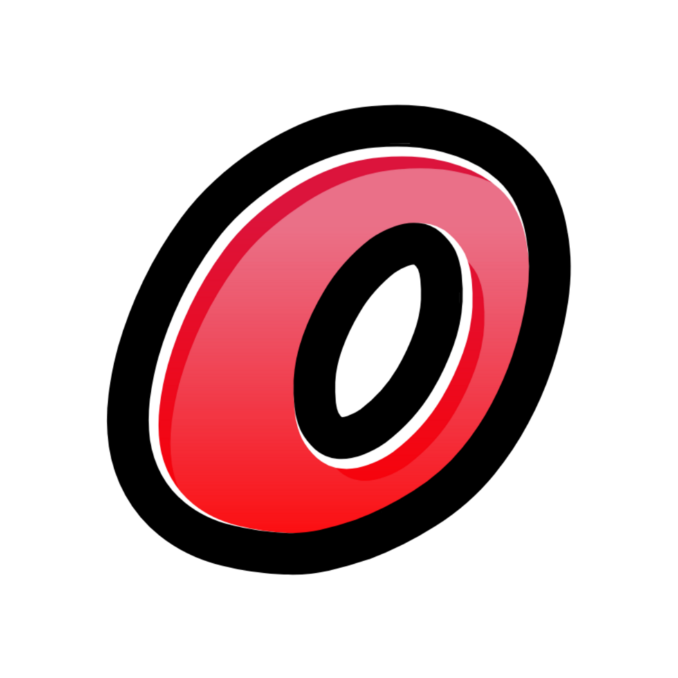 3D number design png