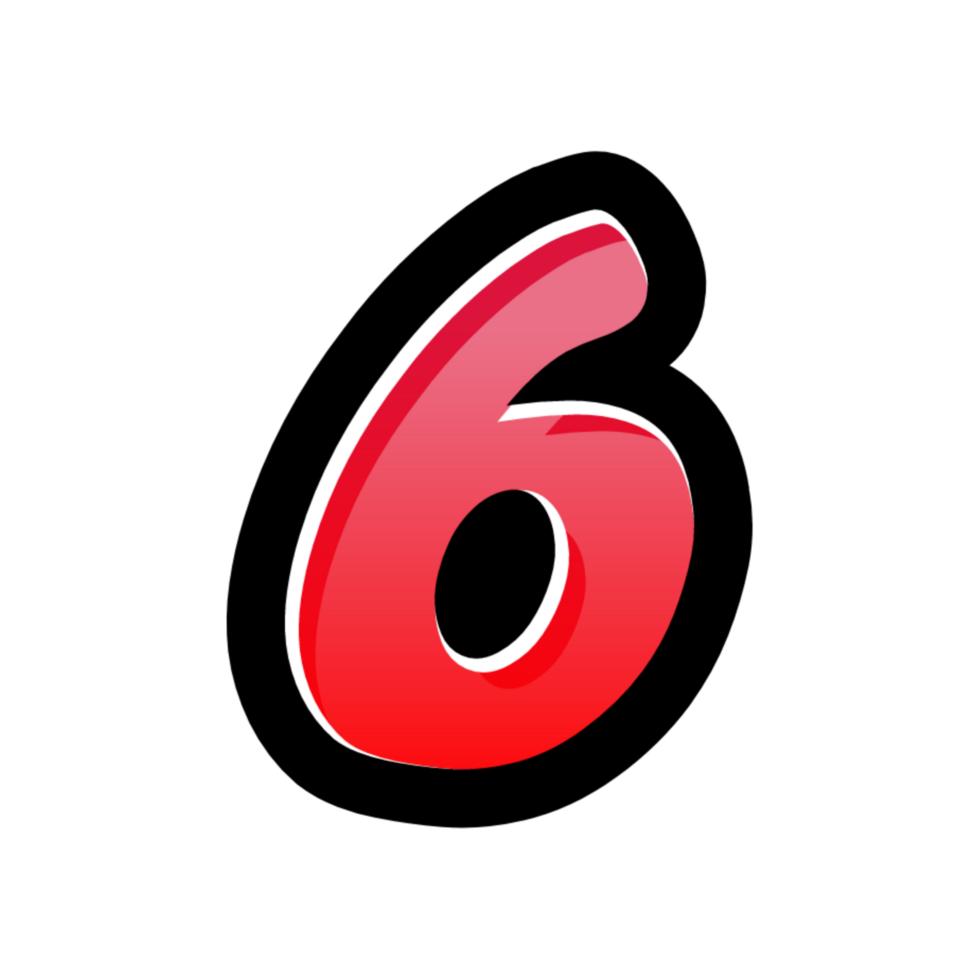 3D number design png