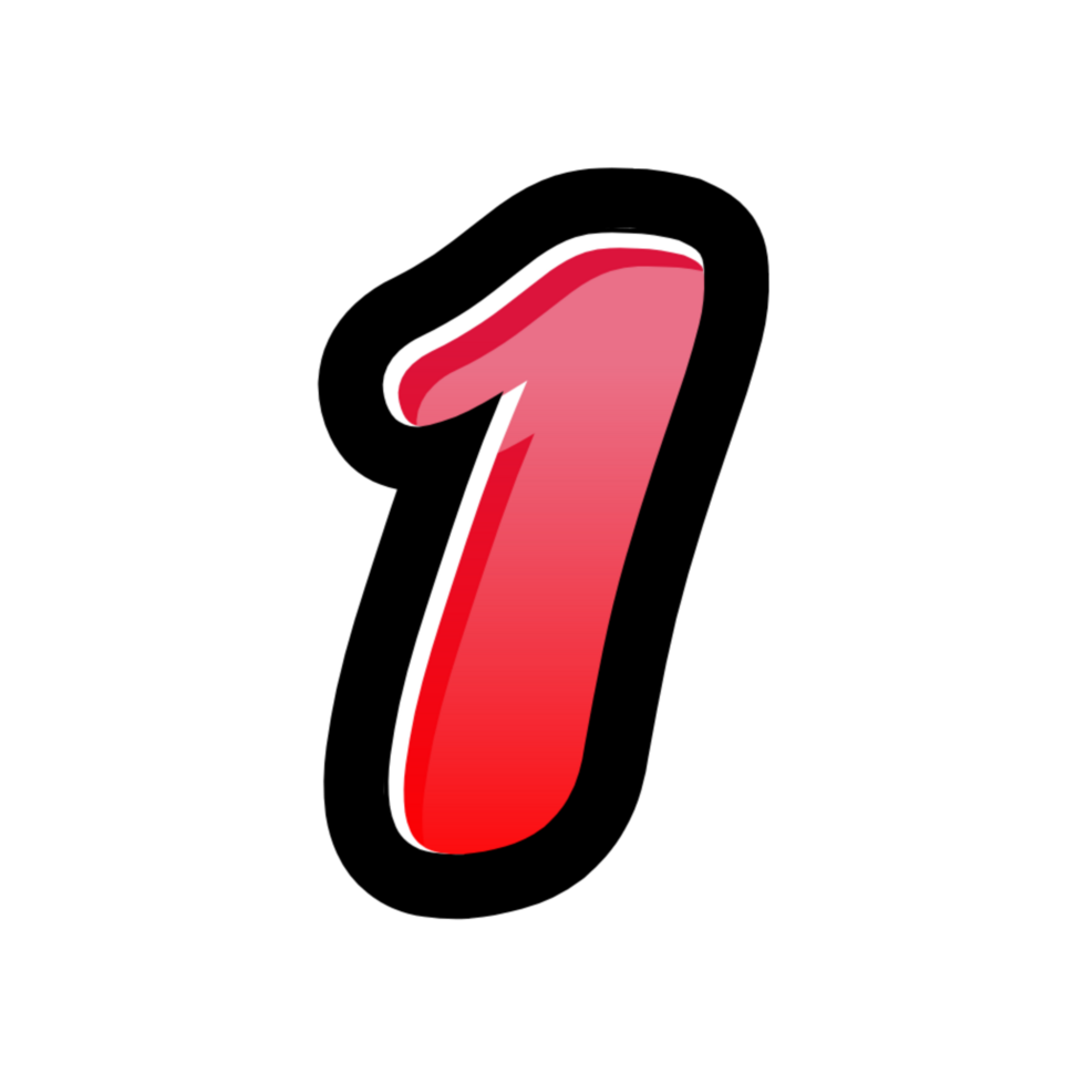 3D number design png