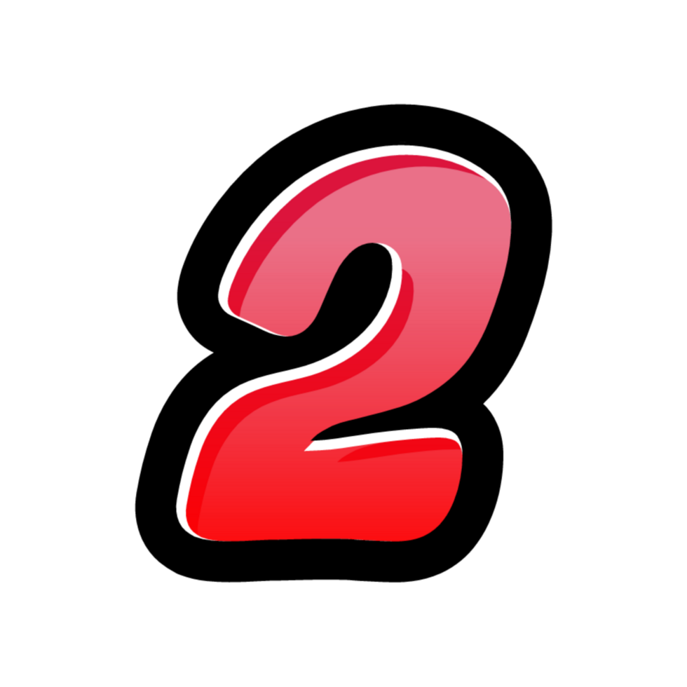 3D number design png