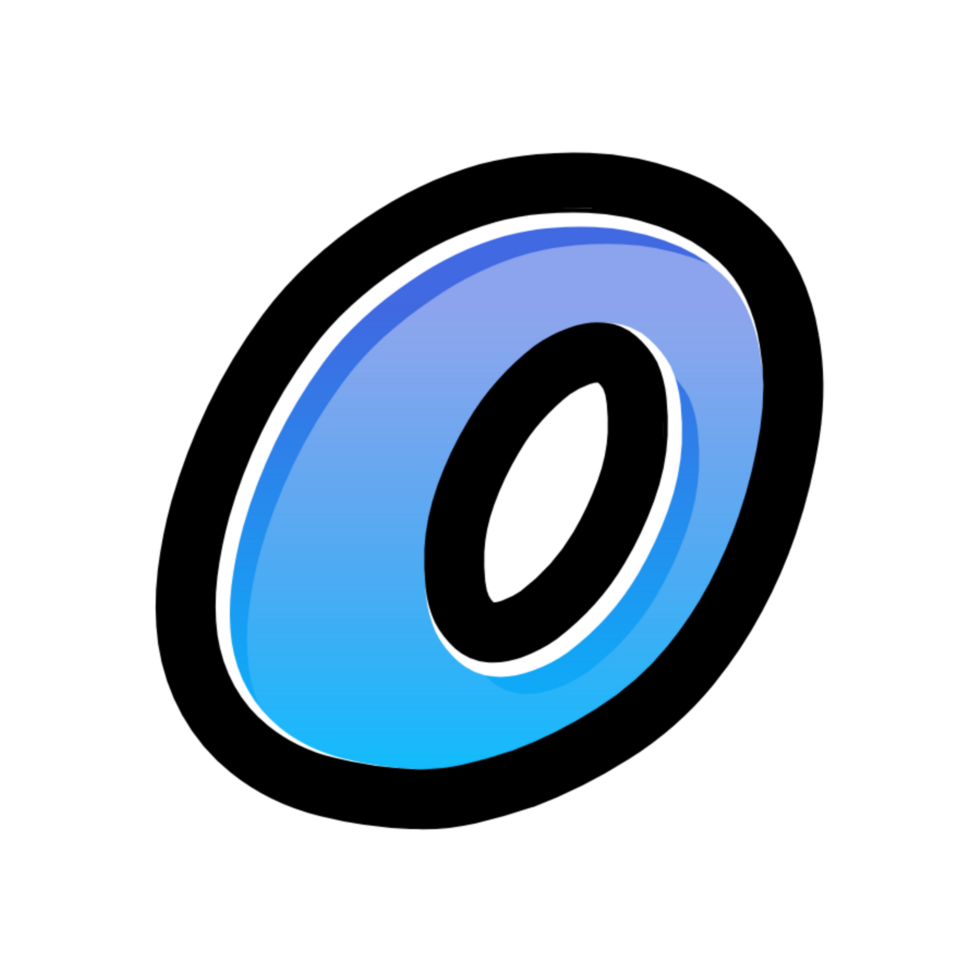3D number design png