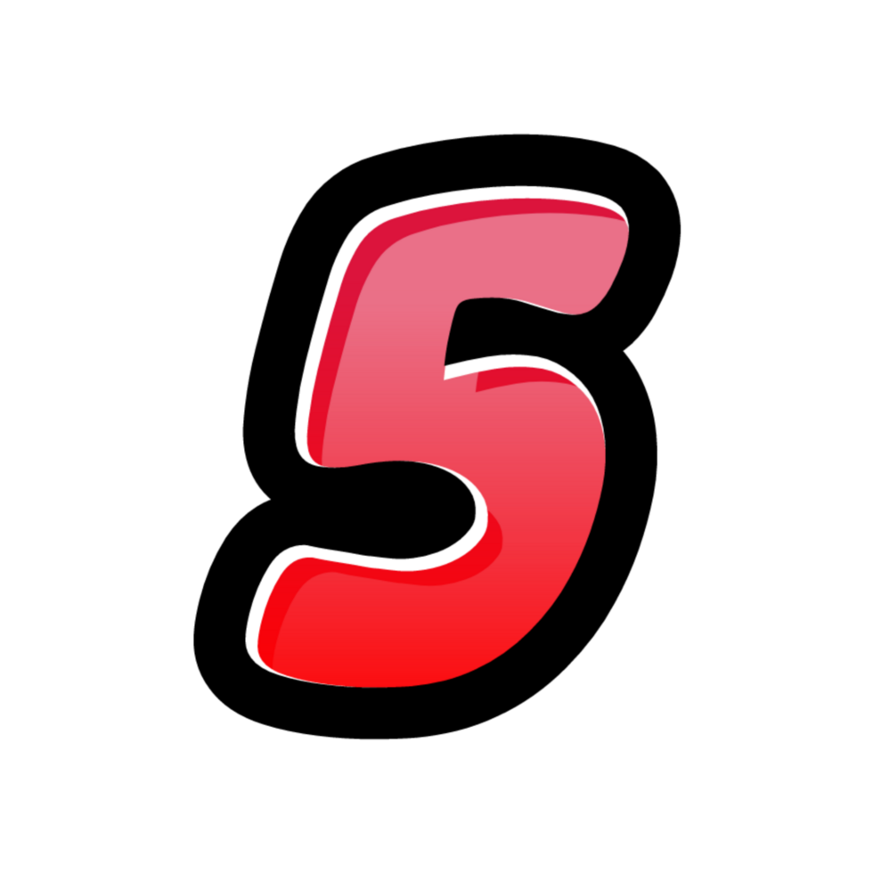 3D number design png