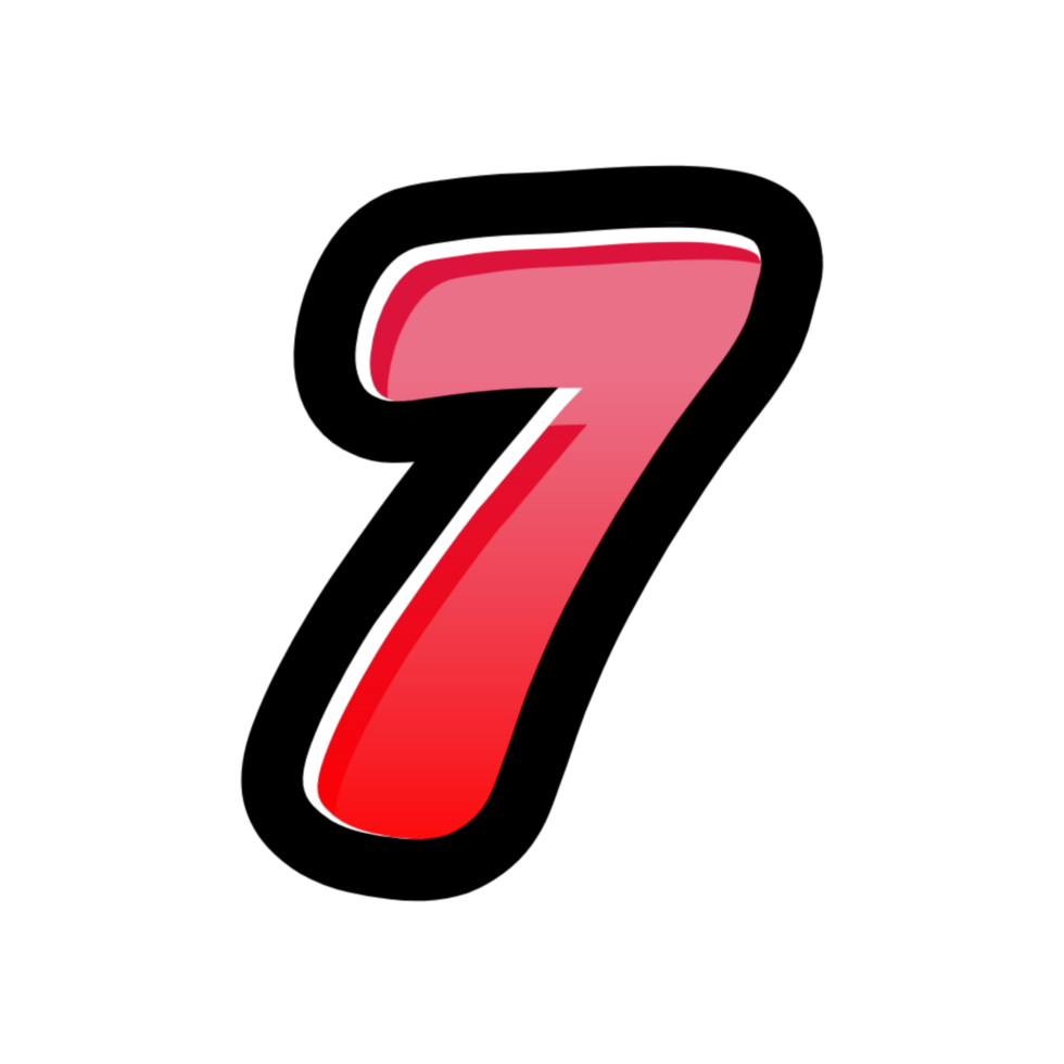 3D number design png
