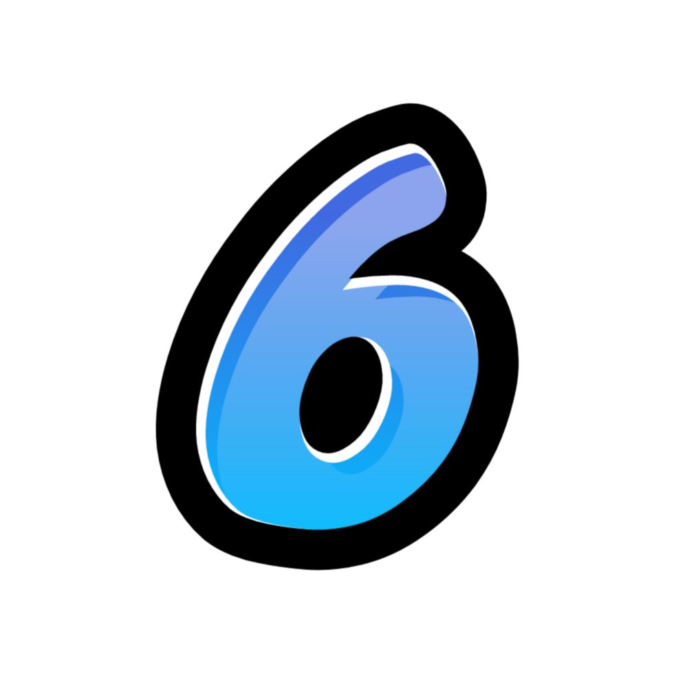 3D number design png
