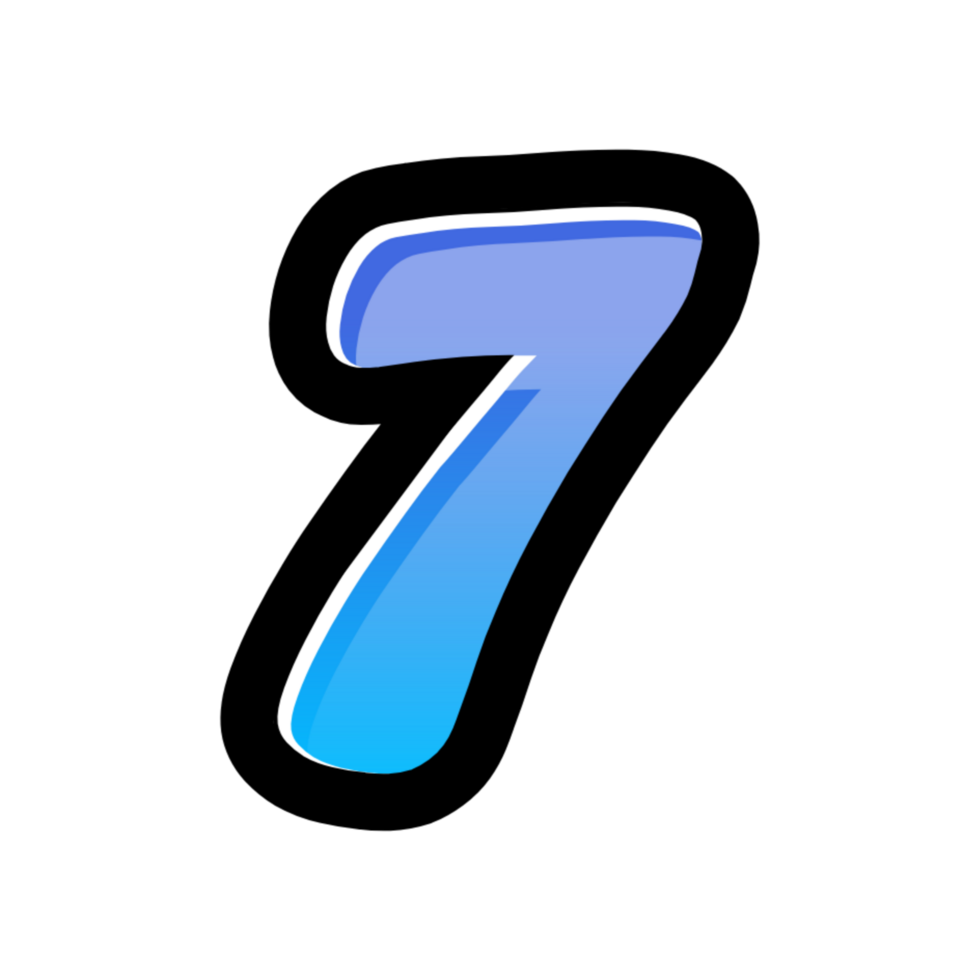 3D number design png