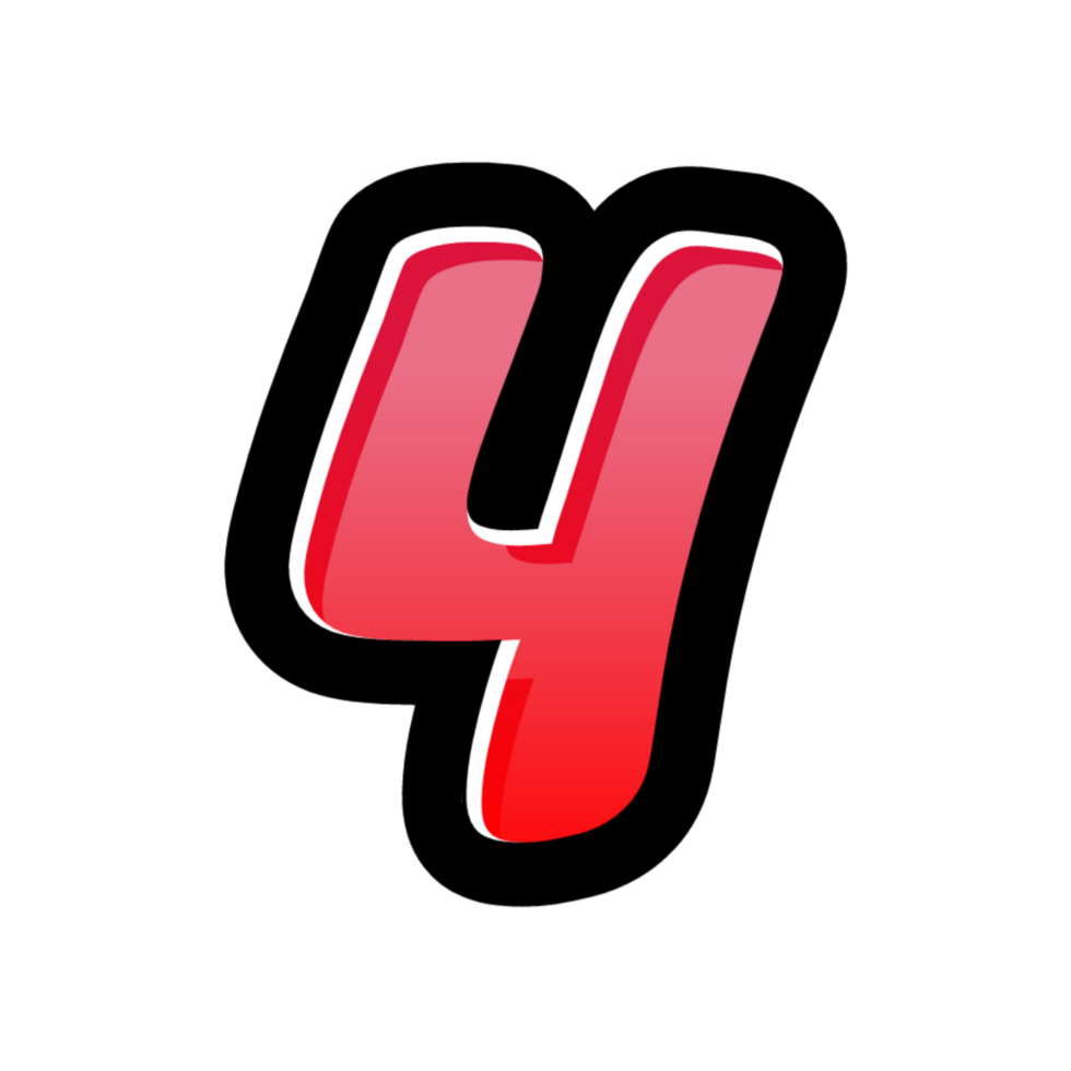3D number design png