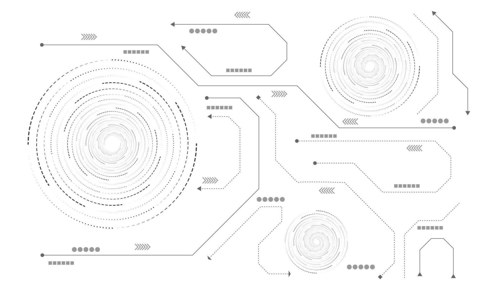 Abstract communication and technology concept. Dark grey and white geometric shape on a white background. vector