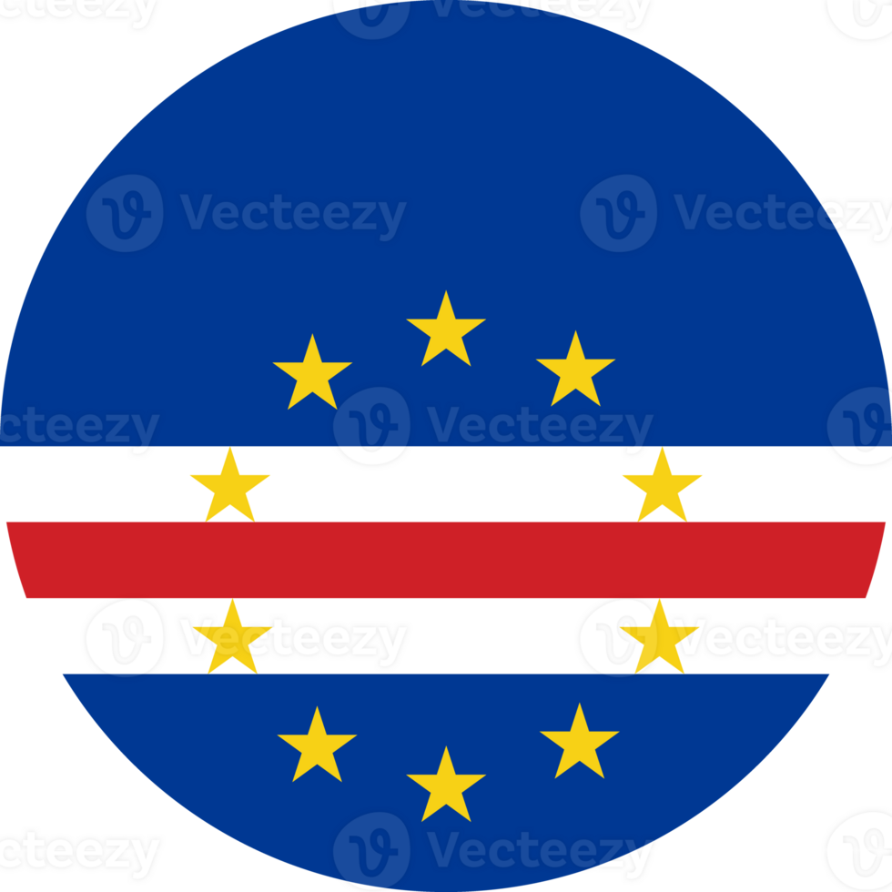 Cabo Verde Flag Round Icon png