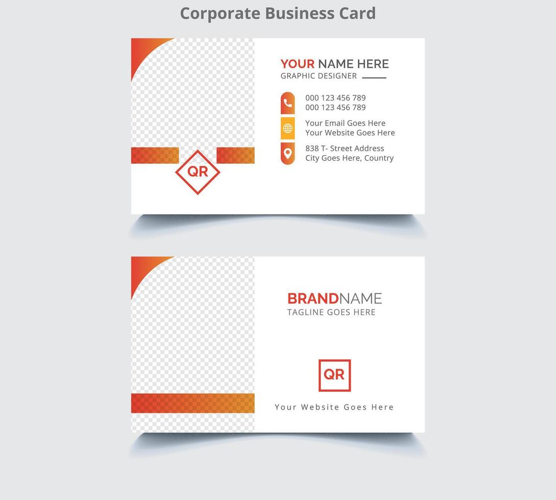 Corporate Professional Business Card Template Design vector