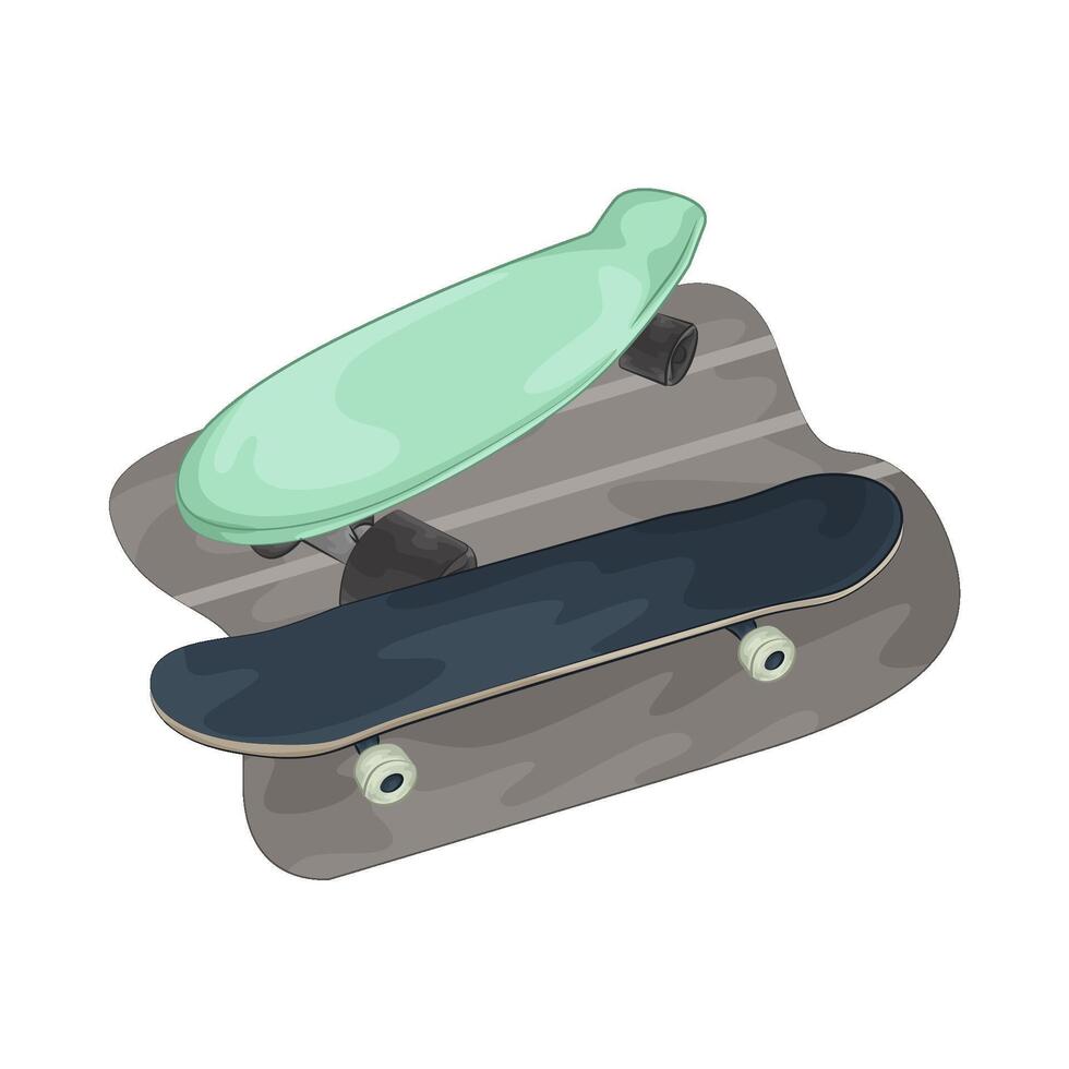 Illustration of skateboard vector