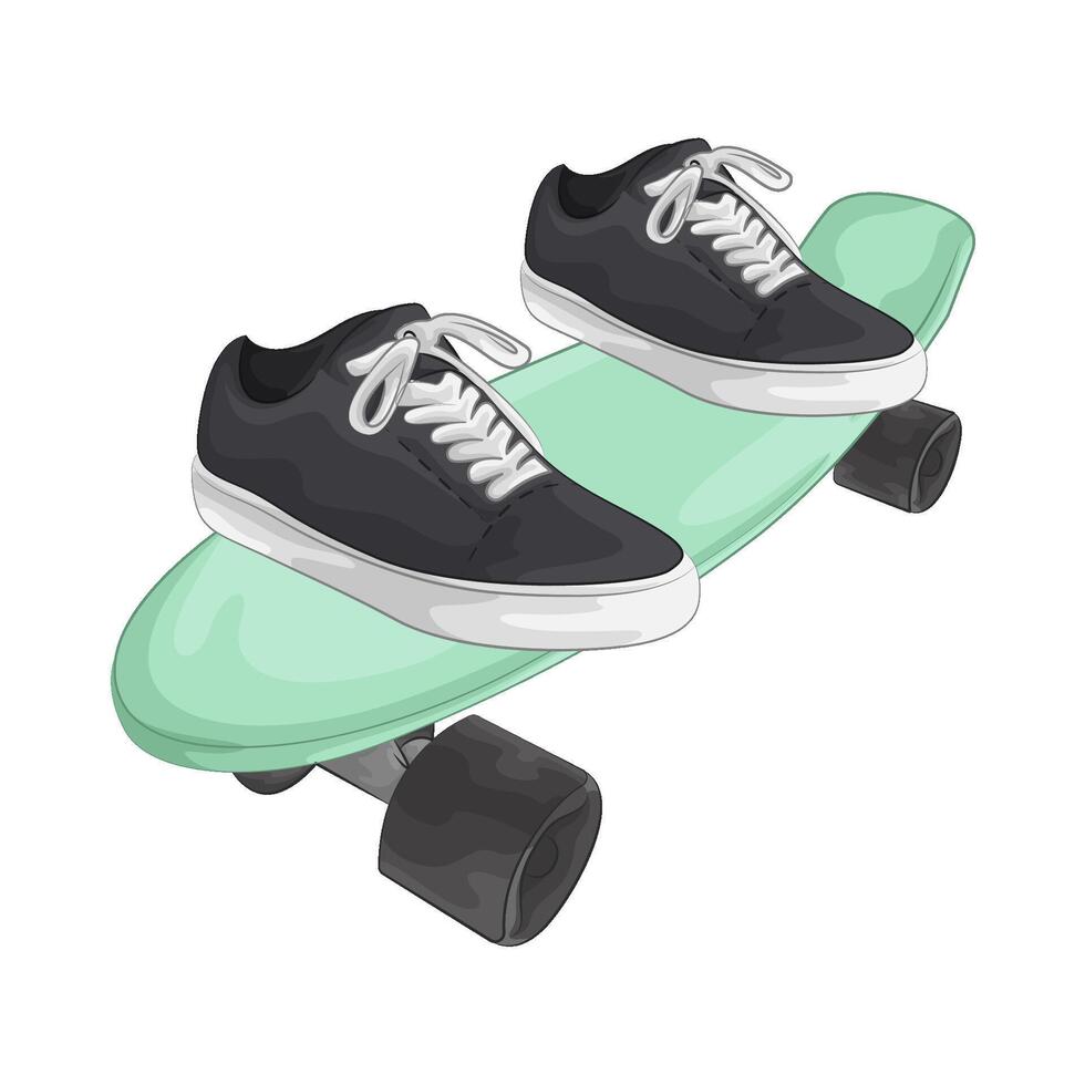 Illustration of skateboard vector