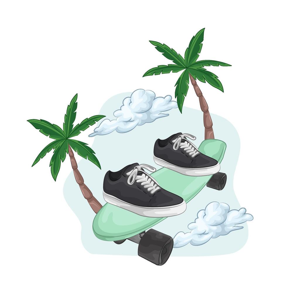 Illustration of skateboard vector
