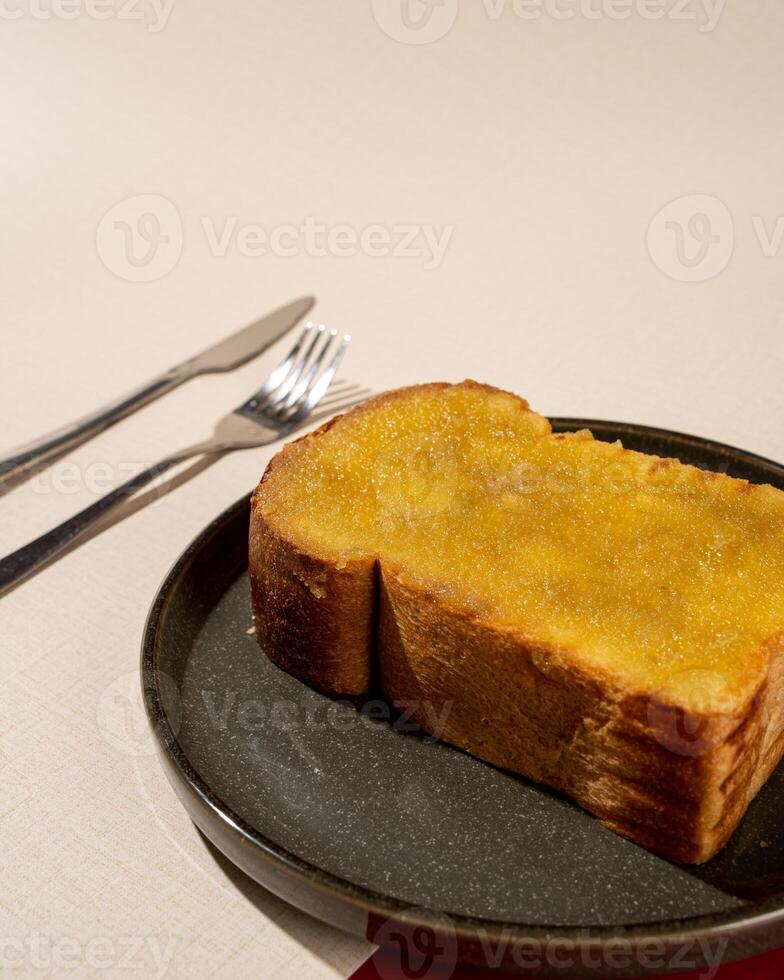 Roti Bakar is a typical grilled Indonesian sandwich, consisting of two slices of bread and sarikaya filling photo