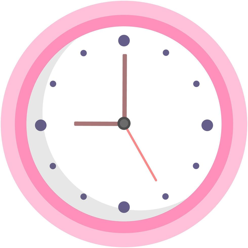 Clock icon in trendy flat style isolated on white background. vector
