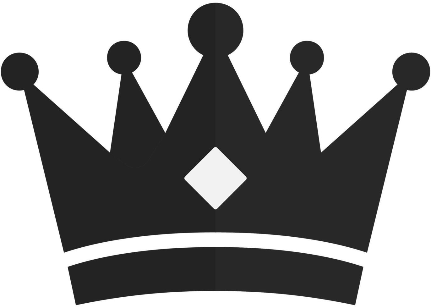 Black king crowns isolated on white background. vector