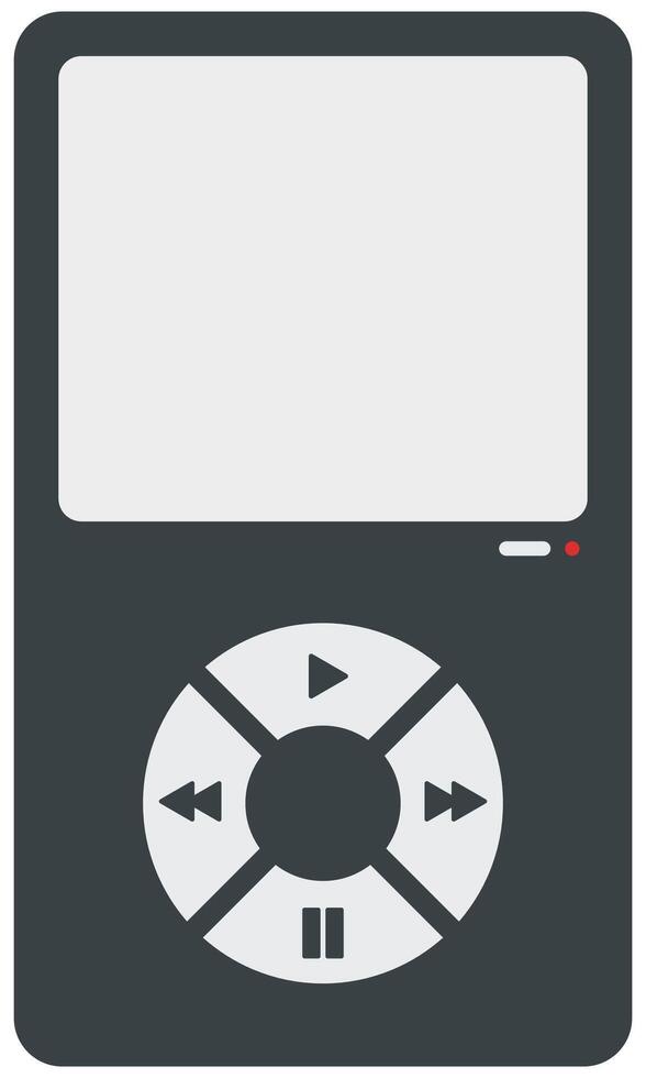 MP3 player flat illustration isolated on white background. vector