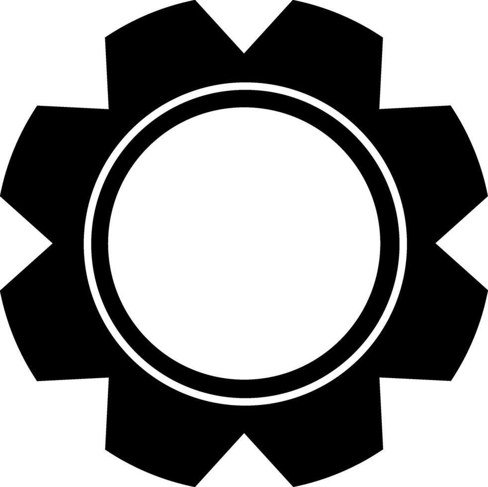 Gear icon for user interface vector