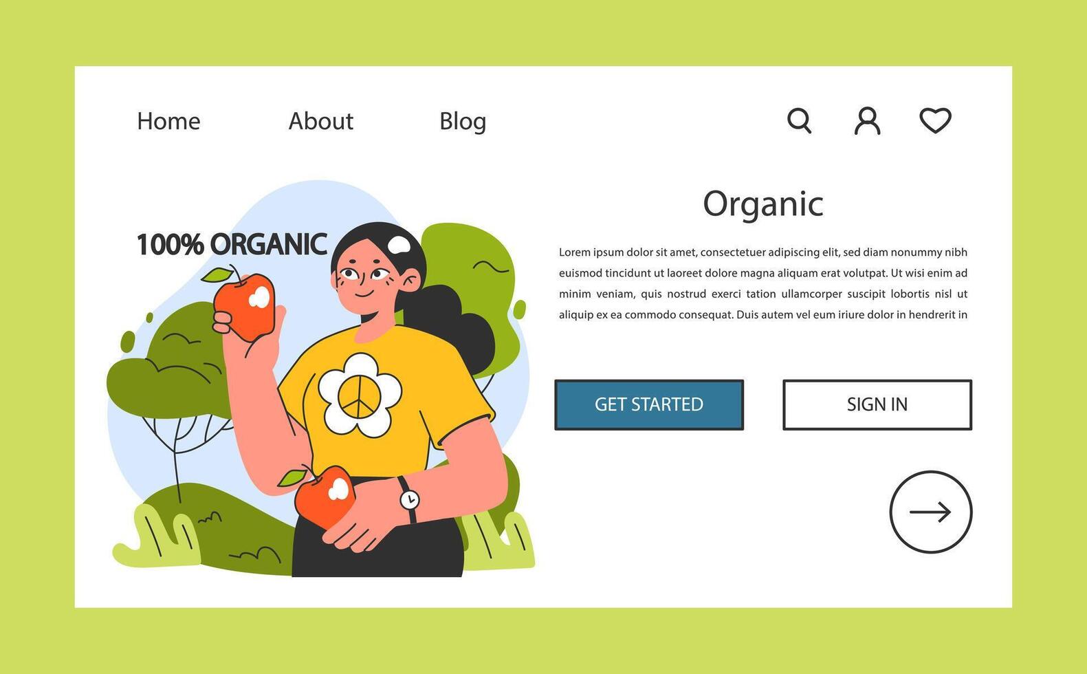 World vegan day web banner or landing page. Go vegan. Organic vegetables vector