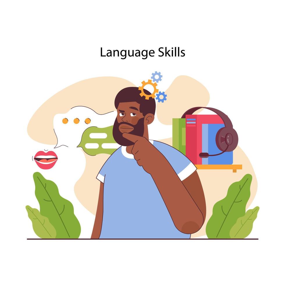Cognitive skill. Human cognitive function, ability or capacity to process vector