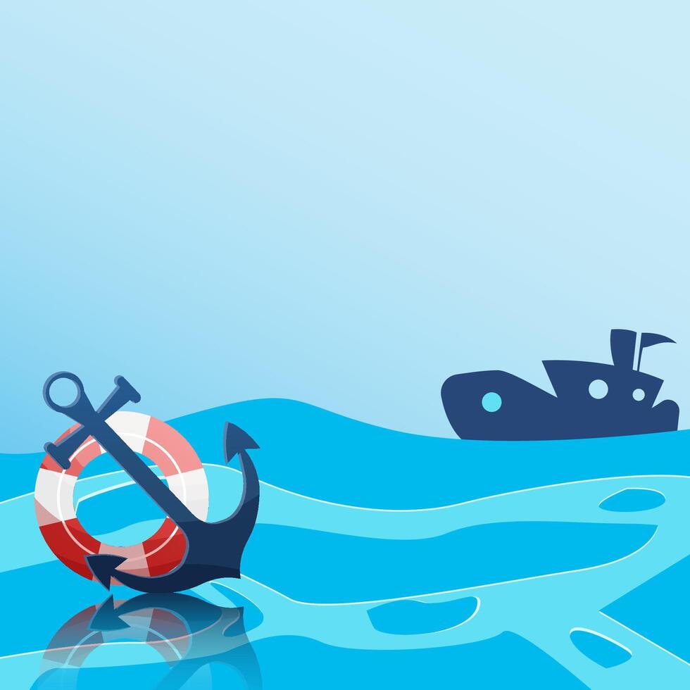 Celebrating World Maritime Day with copyspace area vector