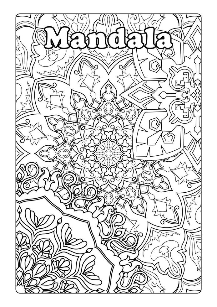Mandala for coloring Mandala coloring sheet Flower pattern, A4 paper vector