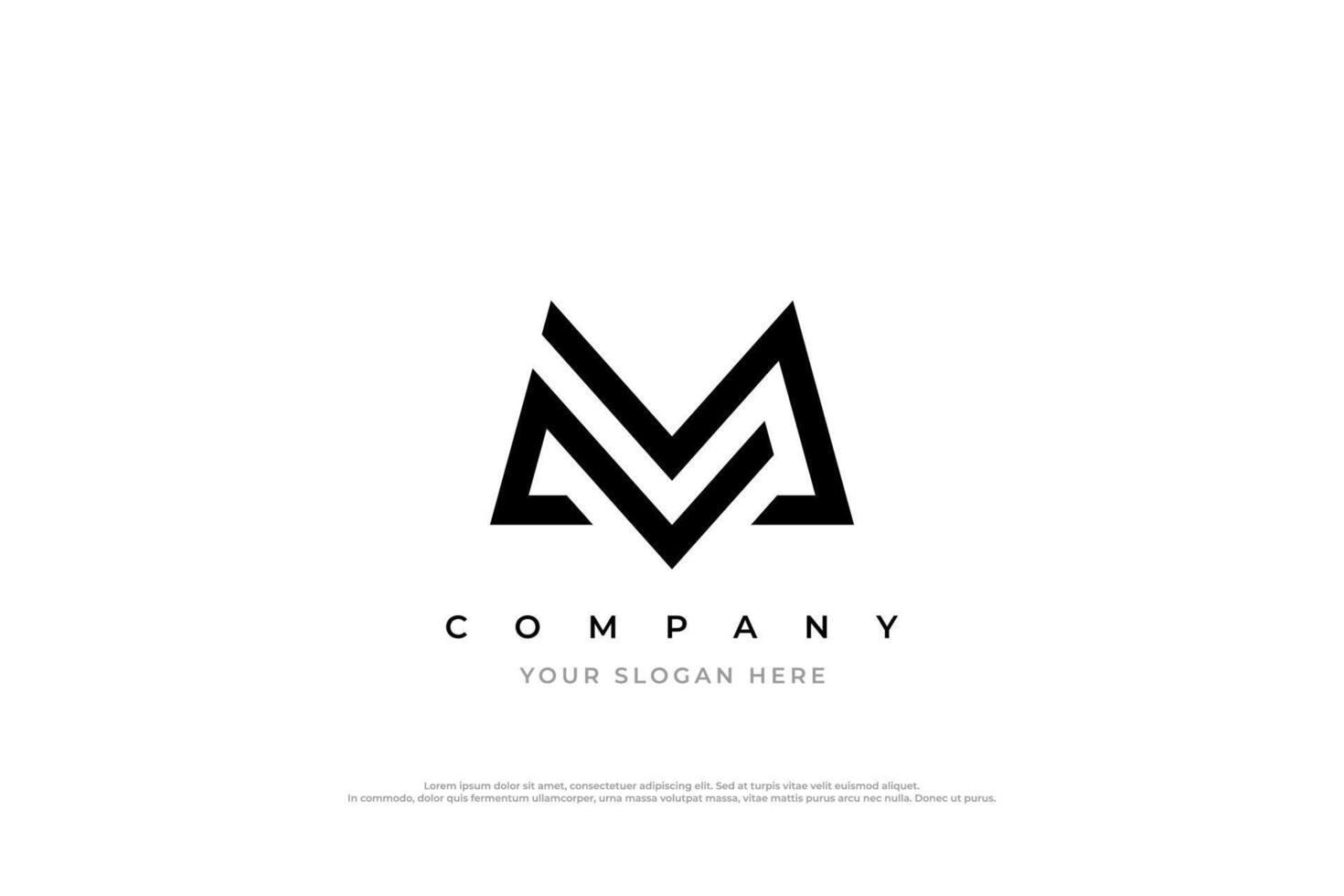 Initial Letter M Monogram Logo Design vector