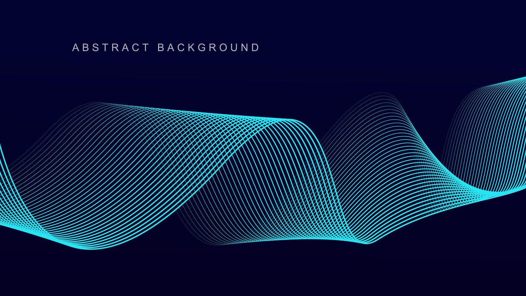 Abstract blue wave line pattern on dark blue background. Futuristic technology concept. Suit for banner, poster, cover, brochure, landing page, website vector