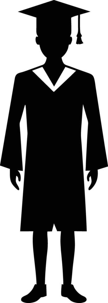 graduate student silhouette design vector