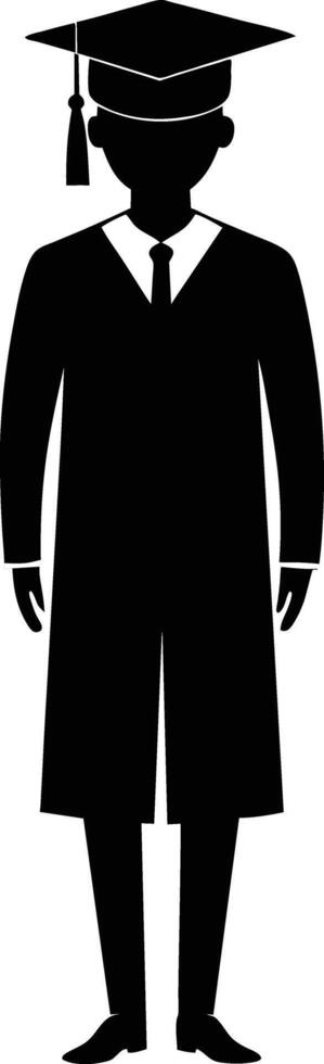 graduate student silhouette design vector