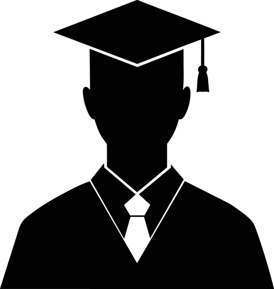 graduate student silhouette design vector