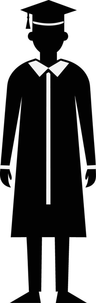 graduate student silhouette design vector