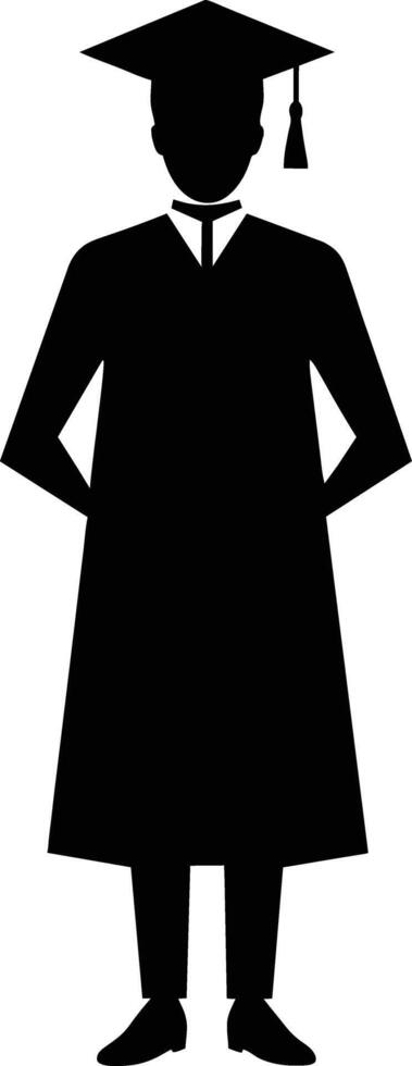 graduate student silhouette design vector