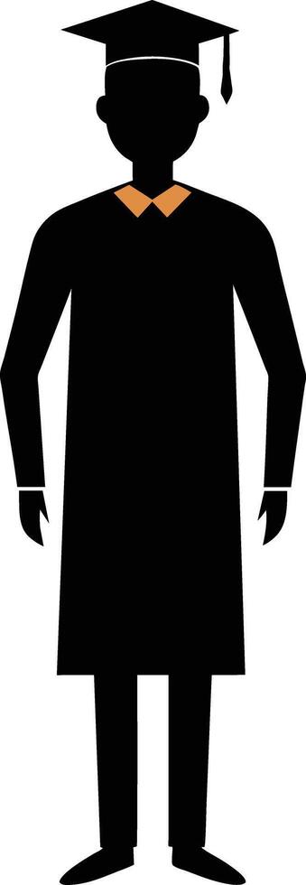 graduate student silhouette design vector