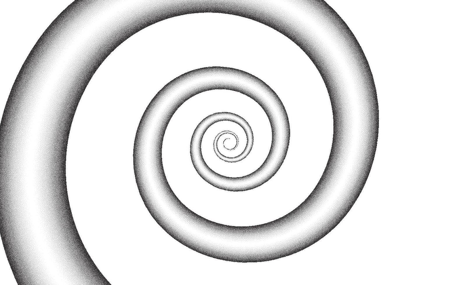 Spiral noise stipple dots texture effect. Fibonacci grainy background vector