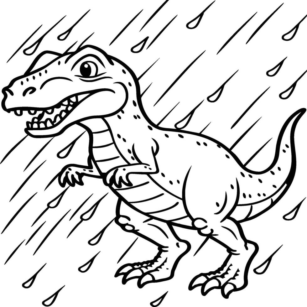 Tyrannosaurus rex coloring pages vector