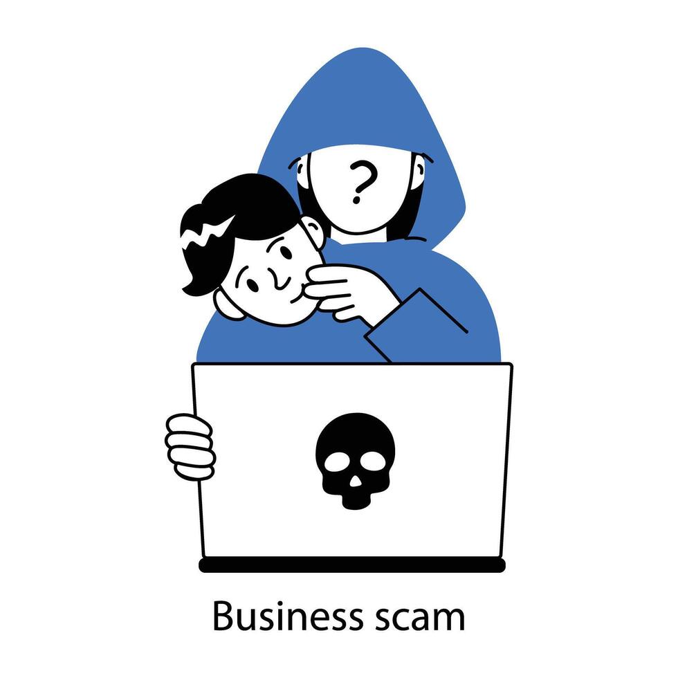 A hand drawn mini illustration of anonymity vector