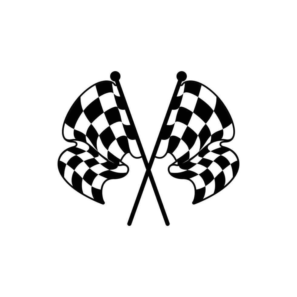 Race Flag Logo Design vector