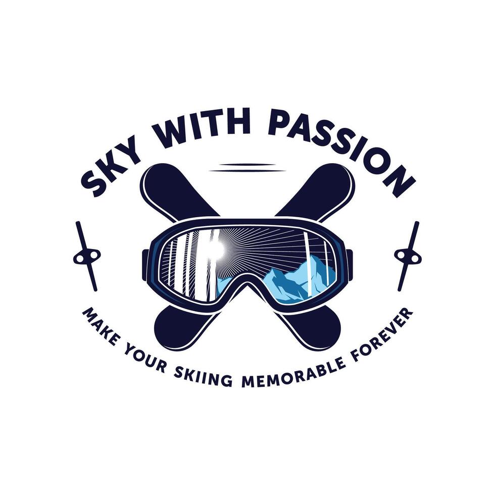Snowboarding Logo design illustration vector