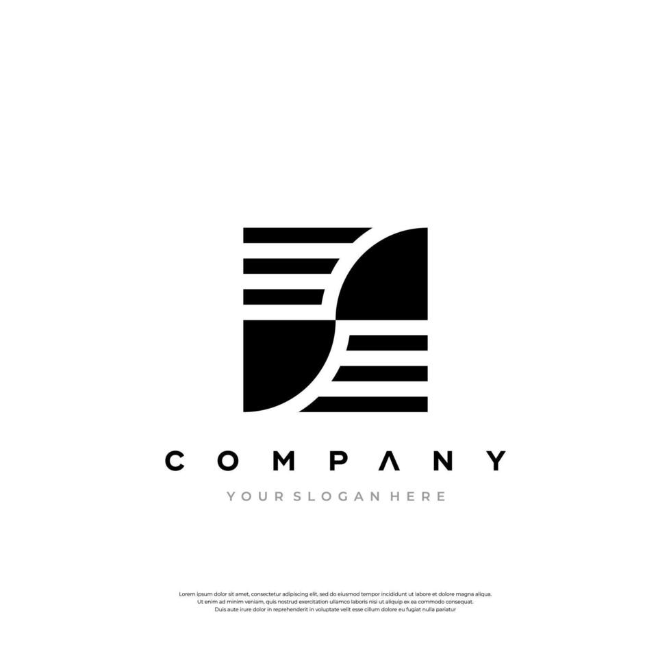 Elegant Geometric SE Logo vector