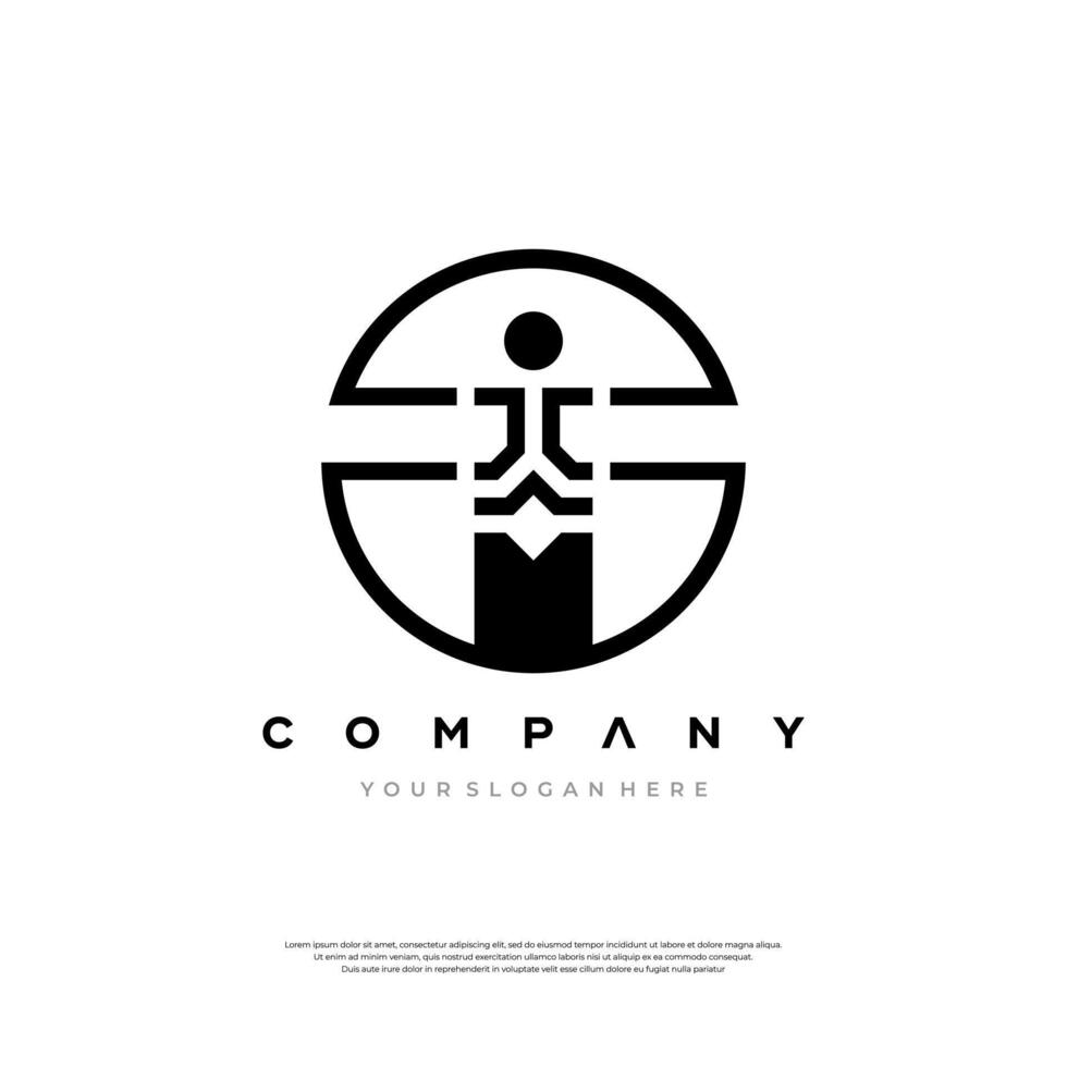 Modern Corporate Emblem Design vector