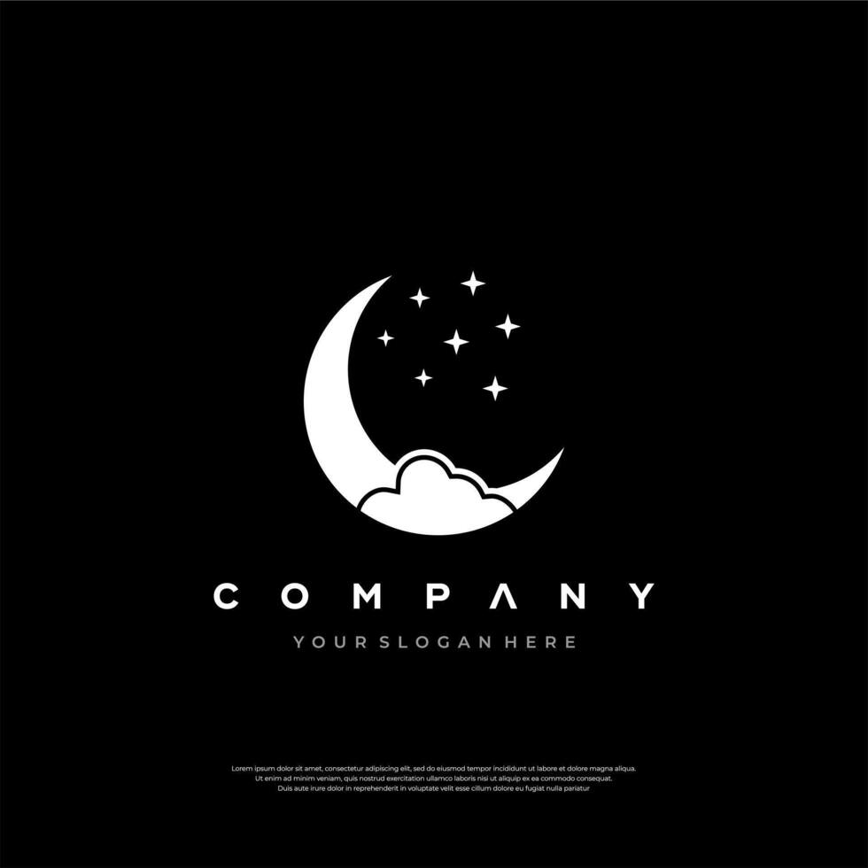 Dreamy Night Sky Logo vector