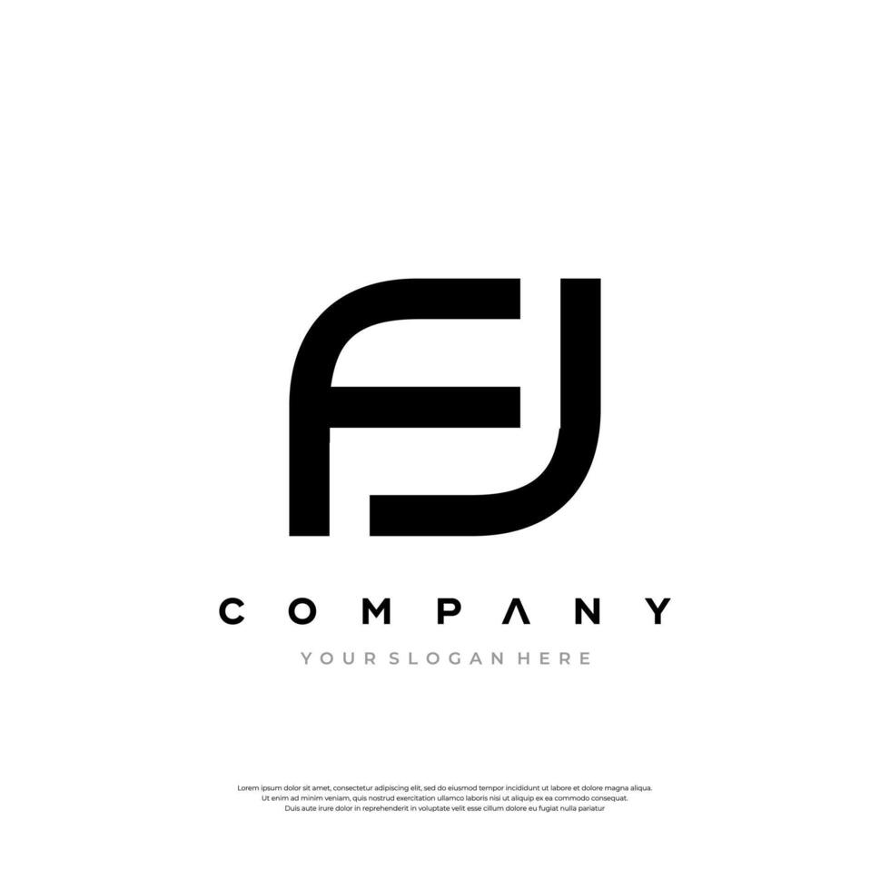 Unique FJ Monogram Logo for Professional Branding vector