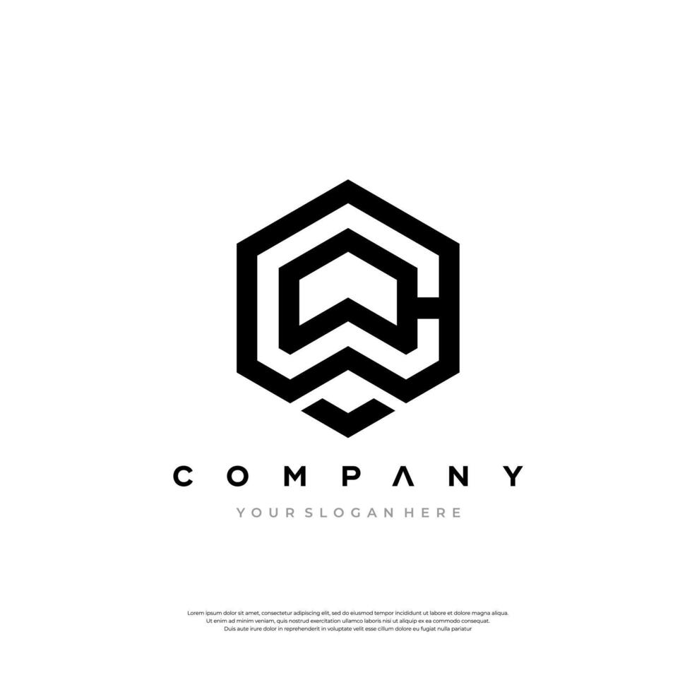 Hexagonal Harmony A Modern Logo for Innovative Brands vector