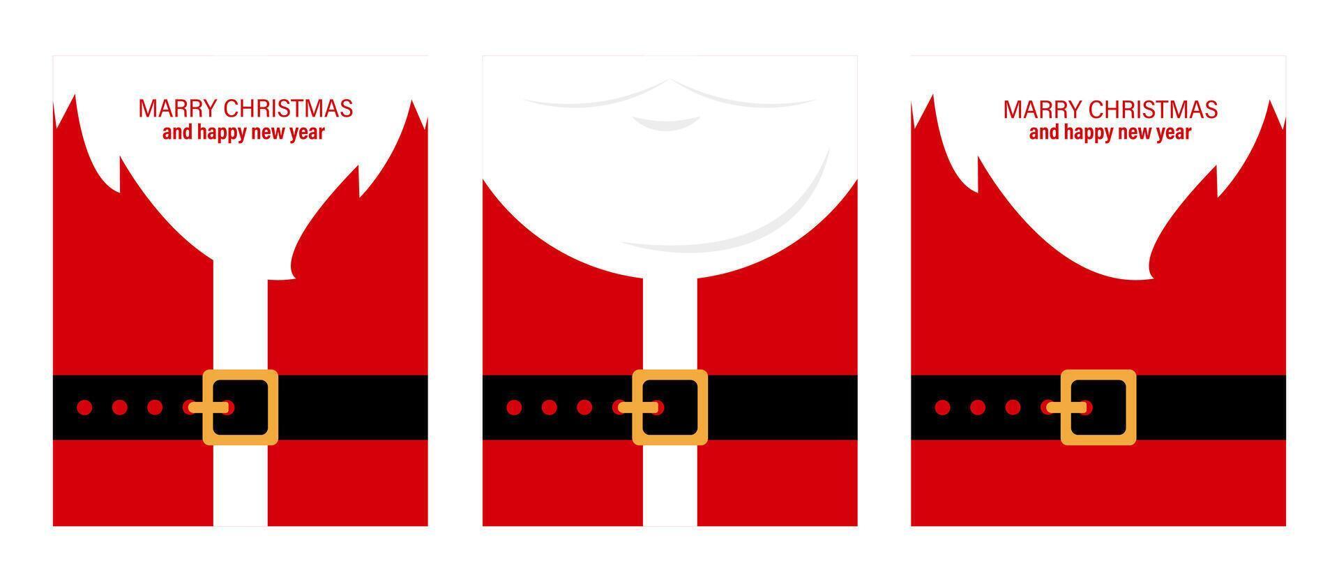 Santa message banner background. Santa beard. Santa postcard vector