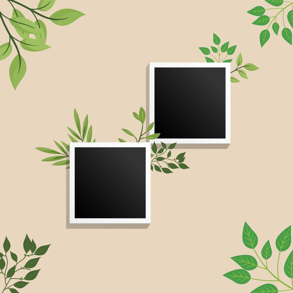 Collage Photo Frame Template Illustration Design, Picture Collage Presentation Frame Element, Photo Frame Isolated, Collage Frame Presentation And Mockup Album And Element. vector