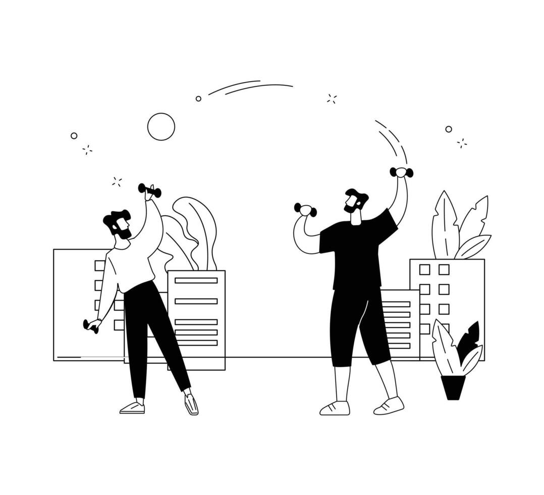 Content Creators Outline Illustrations Set, Blog Advertising Content Creativity Marketing Elements. Character live Stream vector