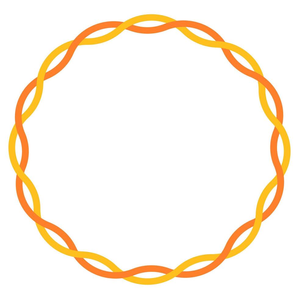 Colorful round Celtic tangled frame isolated on white background. vector